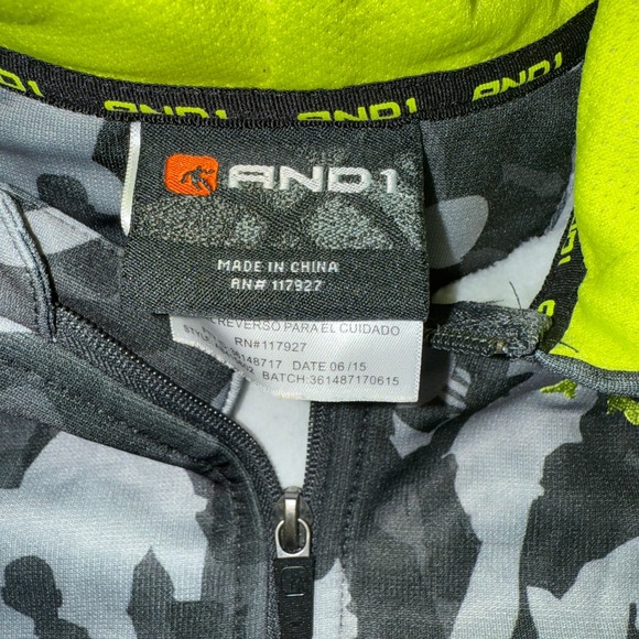 AND1 Boys' Active Full Zip Hooded Camo Athletic Jacket - Picture 2 of 4
